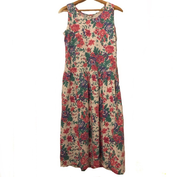 Vintage Dresses & Skirts - Vintage! Floral Modest Knee Length Summer Dress